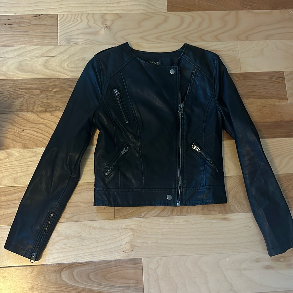 Topshop Faux Leather Jacket